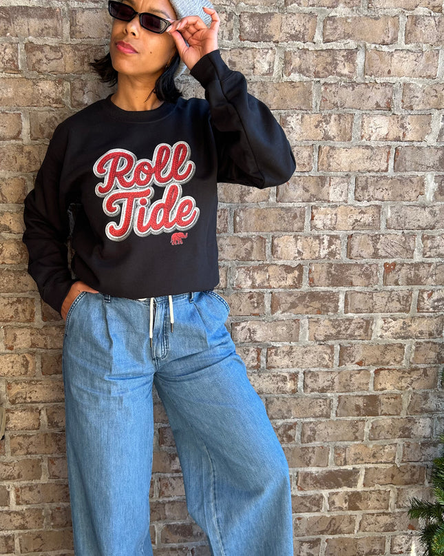 ROLL TIDE crew black