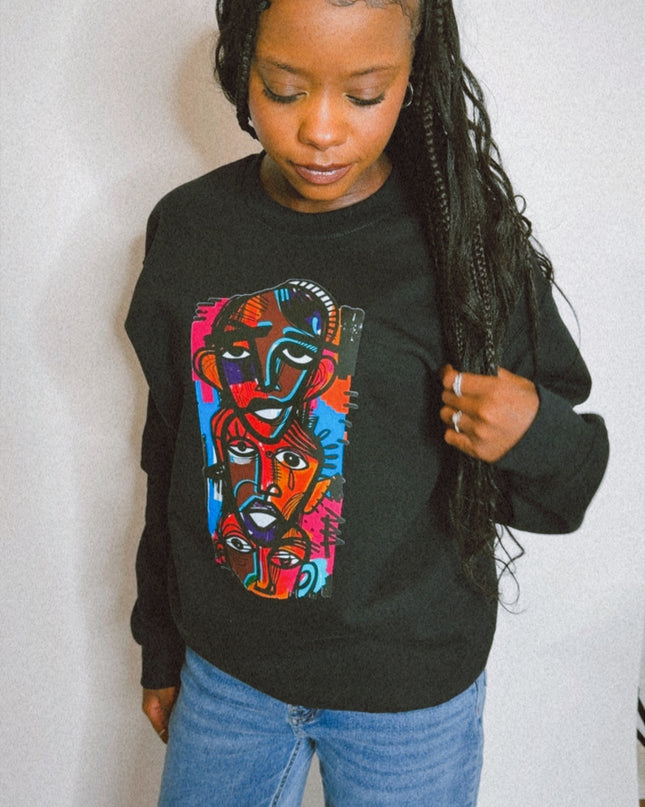 Faces artsy sweatshirt