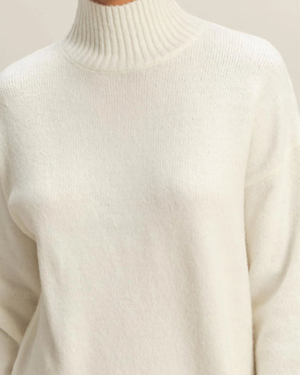 High neck sweater mini dress