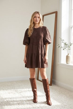 Hudson embroidered mini dress