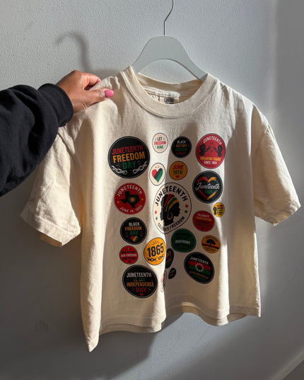 Juneteenth “button” tee
