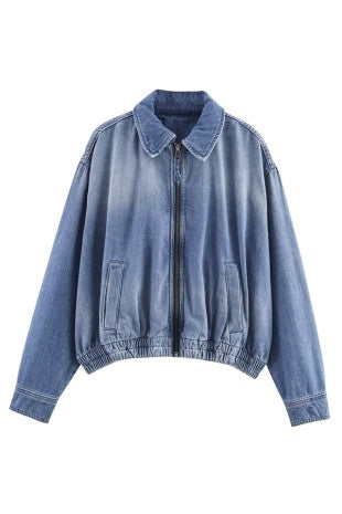 Denim bomber jacket