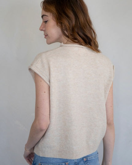 Piper vest/cardi natural