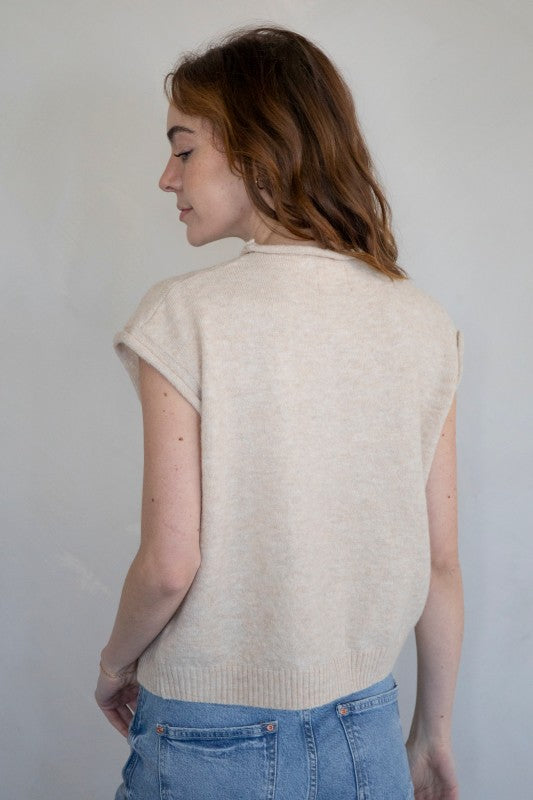 Piper vest/cardi natural