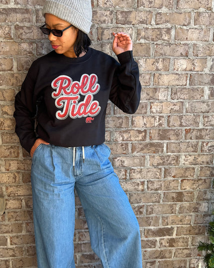 ROLL TIDE crew black