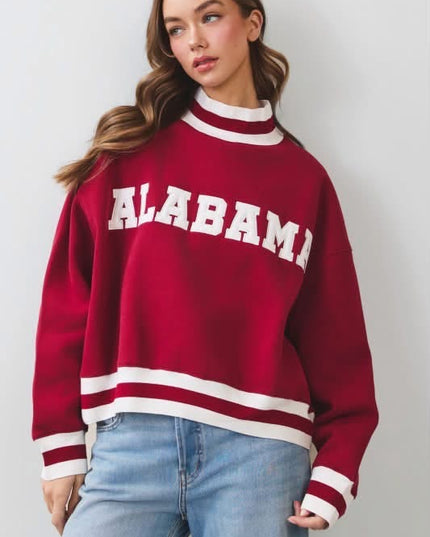 ALABAMA mock neck sweatshirt