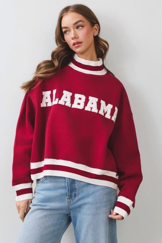 ALABAMA mock neck sweatshirt