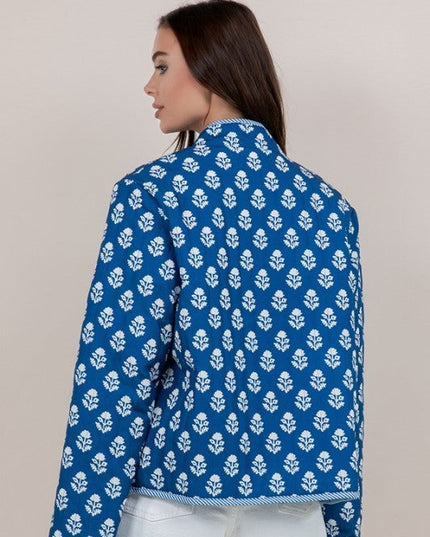 Sunday Blue reversible quilt jacket