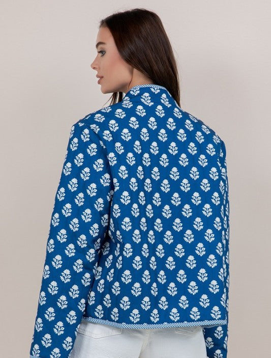 Sunday Blue reversible quilt jacket