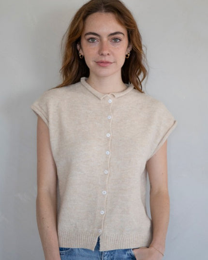 Piper vest/cardi natural