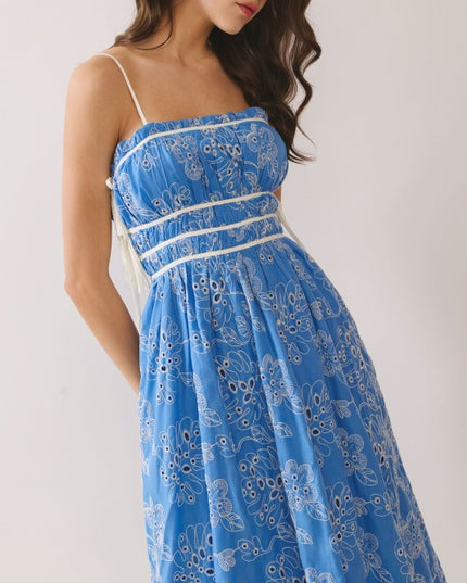 Frankie eyelet midi dress