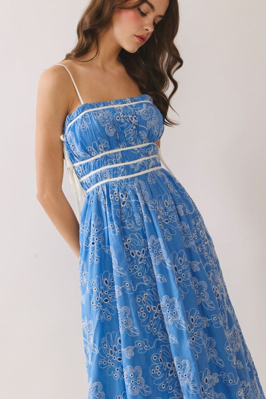 Frankie eyelet midi dress