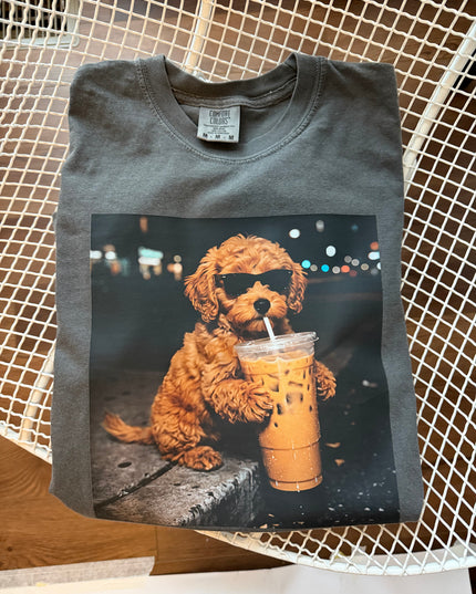 Doodle iced coffee tee