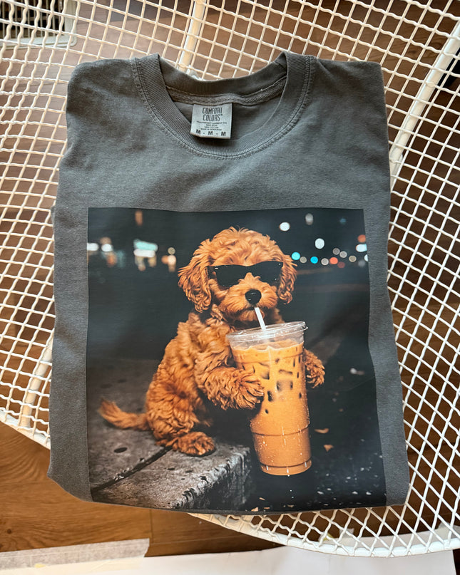 Doodle iced coffee tee