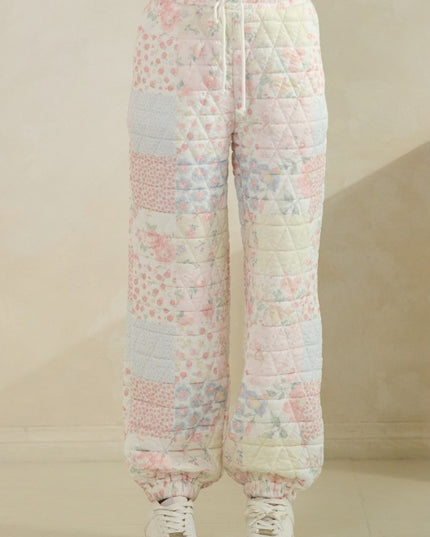 Spring quilted joggers