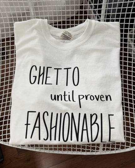 Ghetto until boxy cropped tee