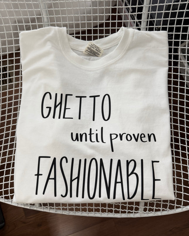 Ghetto until boxy cropped tee