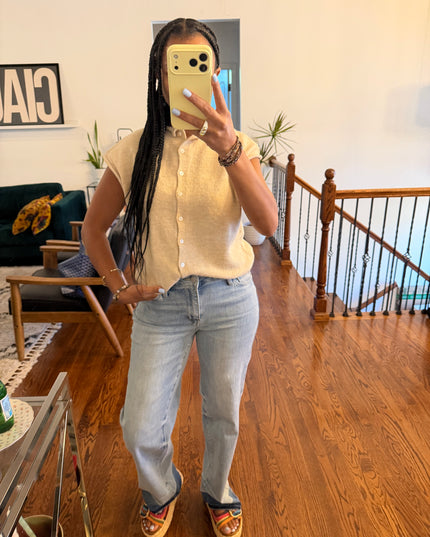 Piper vest/cardi natural