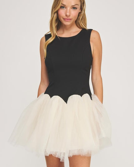 Tatum tulle knot mini dress