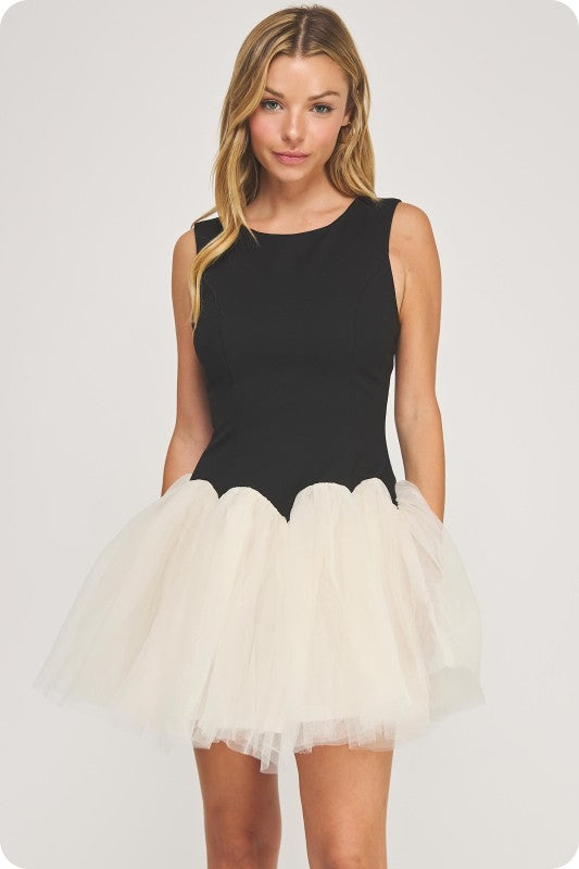 Tatum tulle knot mini dress