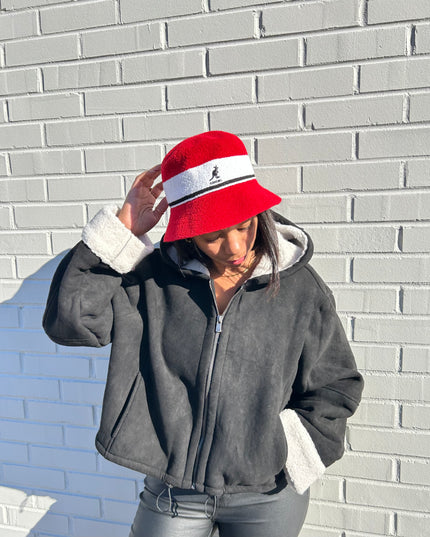 Tandy suede hooded jacket