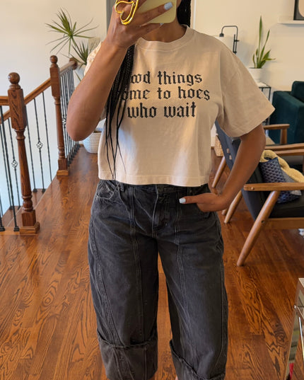 Good things cropped tee