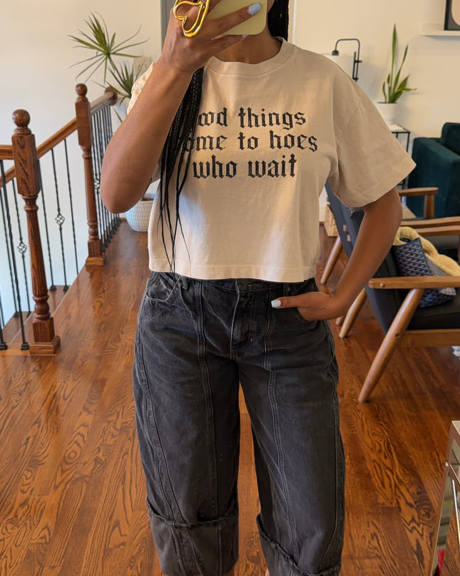 Good things cropped tee