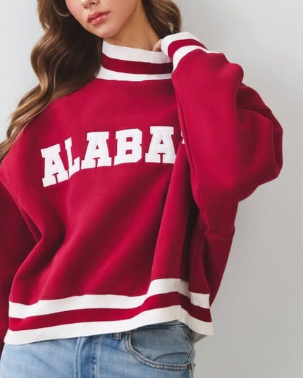 ALABAMA mock neck sweatshirt
