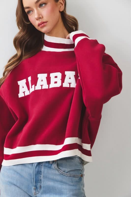 ALABAMA mock neck sweatshirt