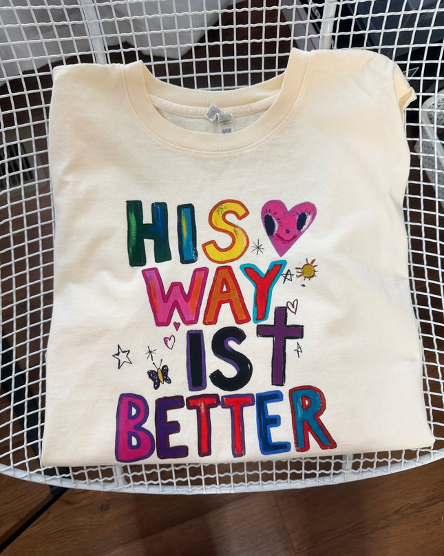 His way muscle crop tee