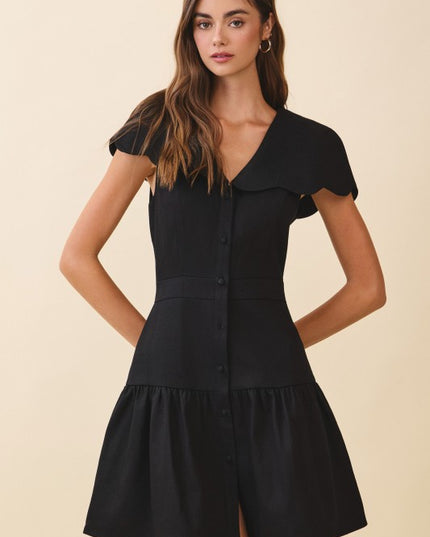 Fit and Flare collar dress