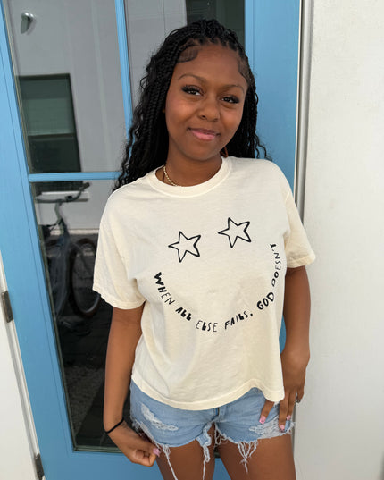God doesn’t fail boxy tee