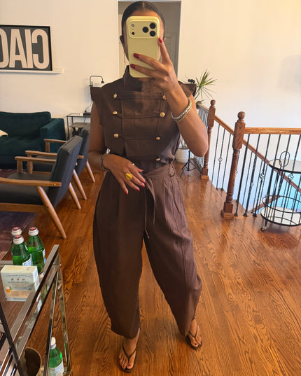 Jones belted jumpsuit