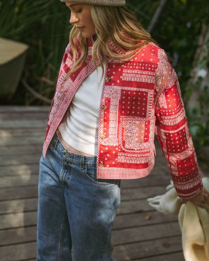 Roxy red bandana jacket