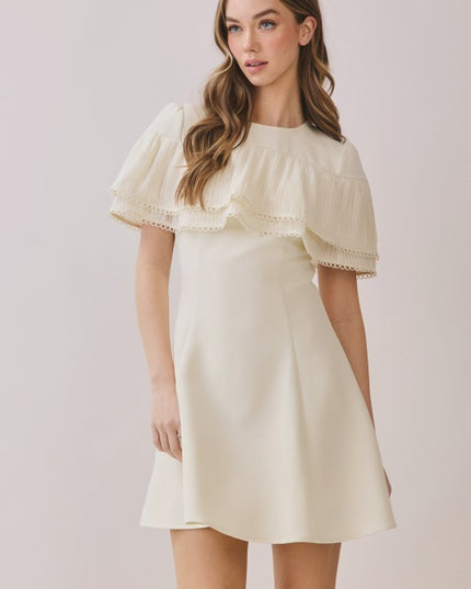 Cora cape mini dress