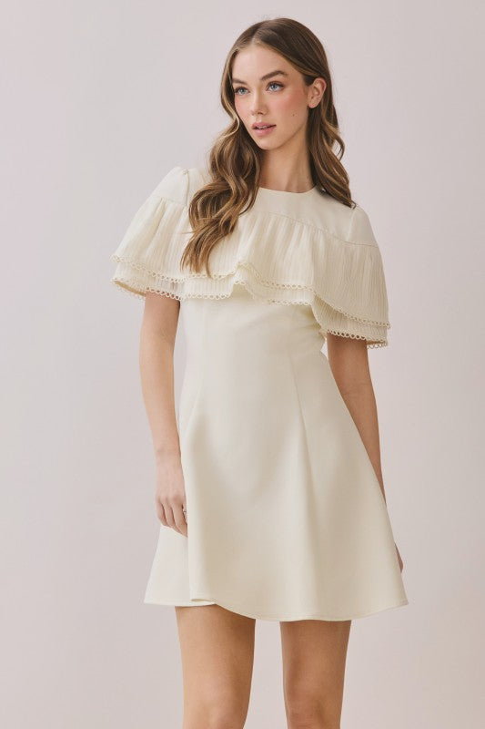Cora cape mini dress