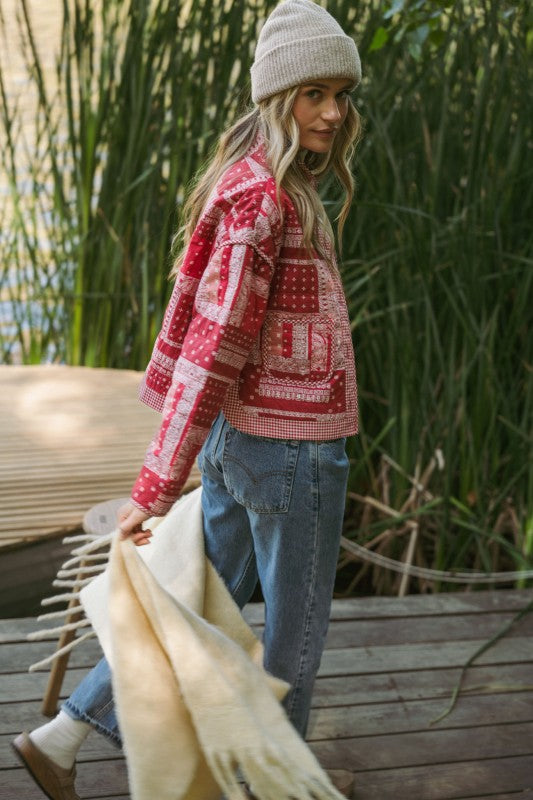 Roxy red bandana jacket