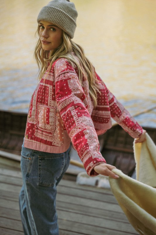 Roxy red bandana jacket