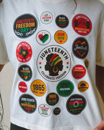 Juneteenth “button” tee
