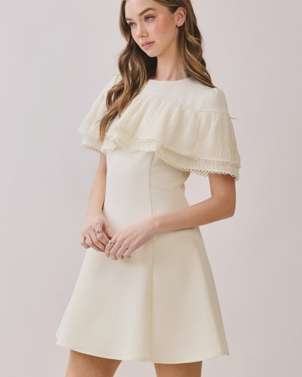 Cora cape mini dress