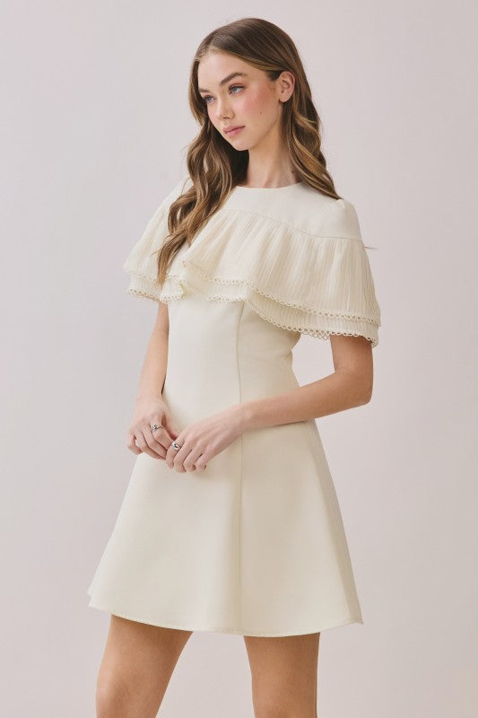 Cora cape mini dress