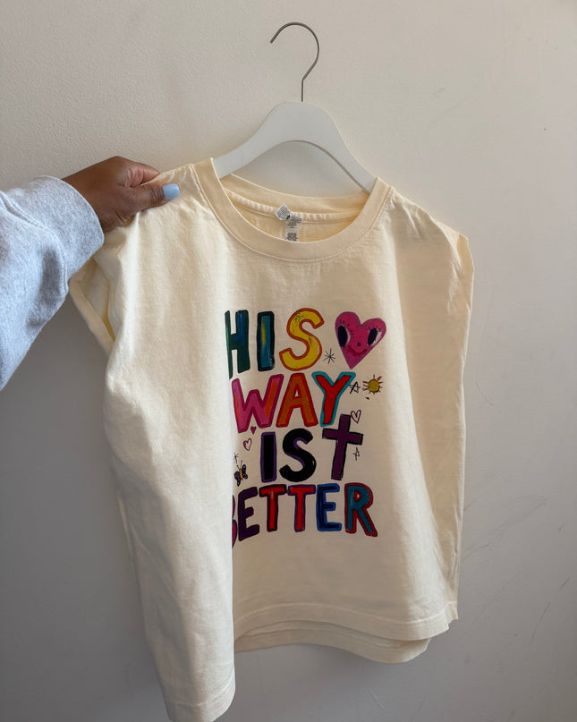 His way muscle crop tee