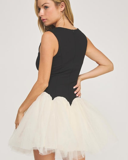 Tatum tulle knot mini dress