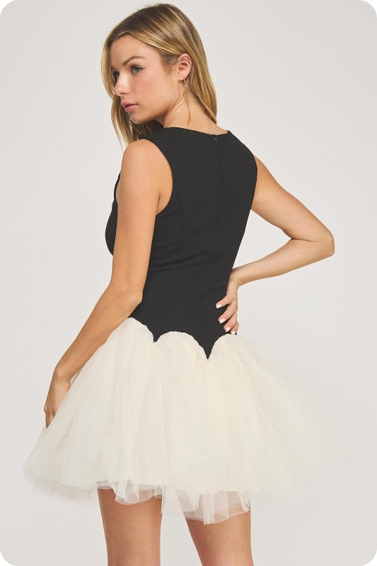 Tatum tulle knot mini dress