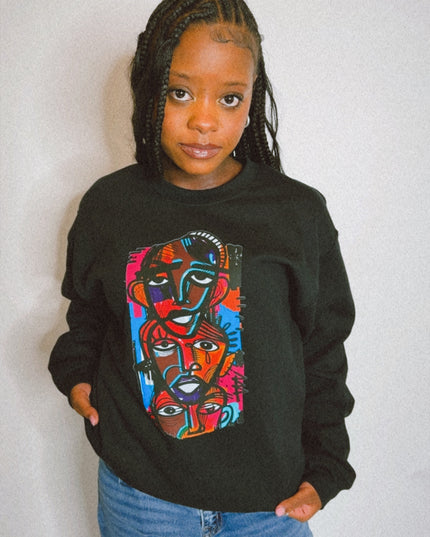 Faces artsy sweatshirt