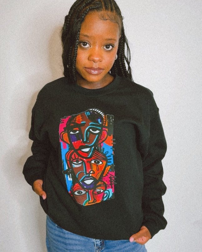 Faces artsy sweatshirt
