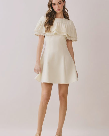 Cora cape mini dress