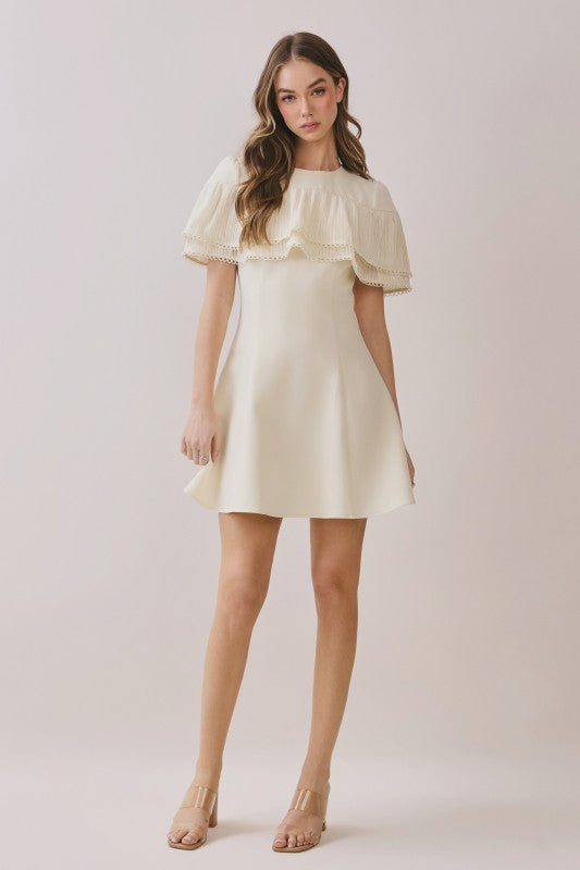 Cora cape mini dress