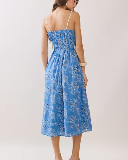 Frankie eyelet midi dress