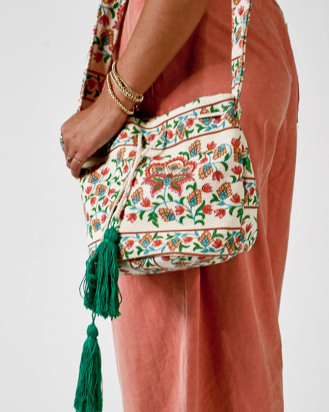 Patterned Crossbody bucket bag
